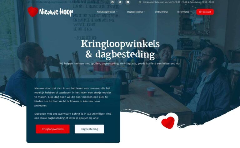 Nieuwe Hoop Website Screenshot