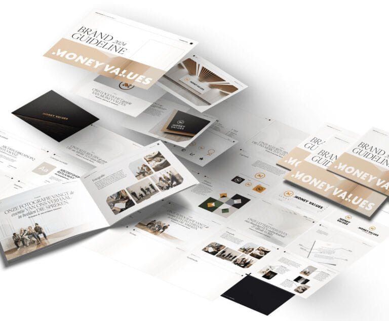 MoneyValues Money Values brand guideline booklet